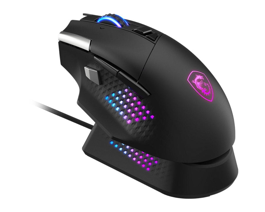 MSI S12-4301370-CLA Maus Gaming rechts RF Wireless + Bluetooth + USB Type-A Optisch 26000 DPI