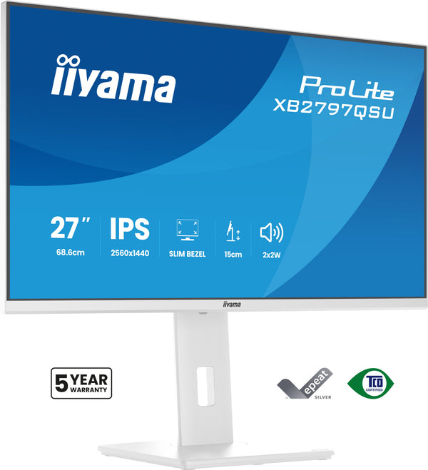 iiyama ProLite XB2797QSU-W1 Computerbildschirm 68,6 cm (27") 2560 x 1440 Pixel Quad HD LED Weiß