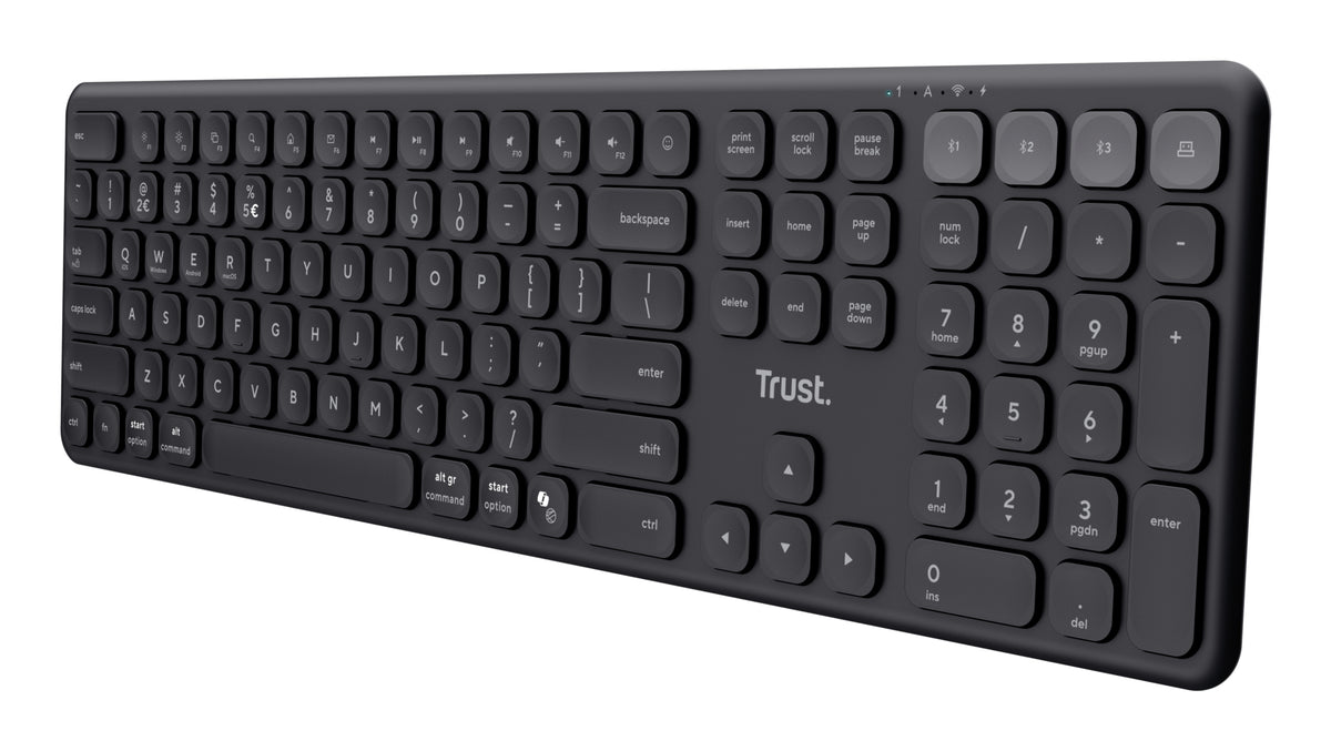 Trust Vaiya Kabellose Tastatur für mehrere Geräte - Schwarz