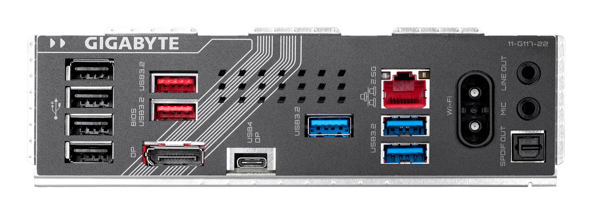 GIGABYTE Z890 GAMING X WIFI7 Mainboard - Unterstützt Intel Core Ultra (Serie 2) CPUs, 16+1+2 Phasen VRM, bis zu 8800MHz DDR5 (OC), 1xPCIe 5.0 + 3xPCIe 4.0, Wi-Fi 7, 2.5GbE LAN, USB 4