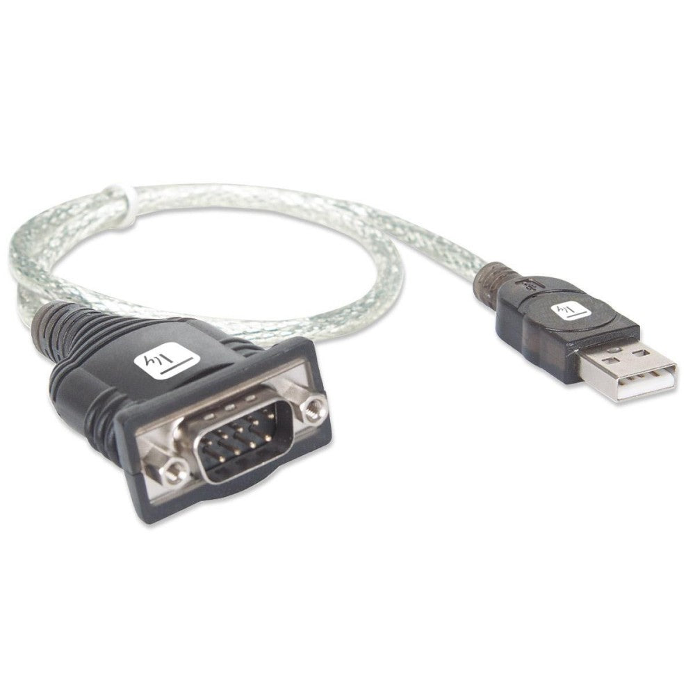 Techly IDATA USB-SER-2T Serien-Kabel Transparent 0,45 m USB Typ-A DB-9