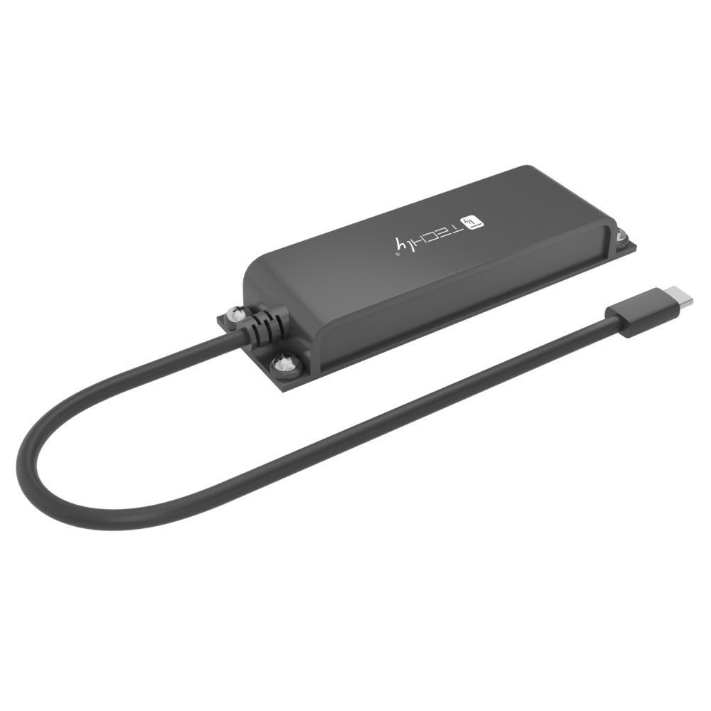 Techly IADAP-USBC-935 laptop-dockingstation & portreplikator Kabelgebunden USB 3.2 Gen 1 (3.1 Gen 1) Type-C Schwarz