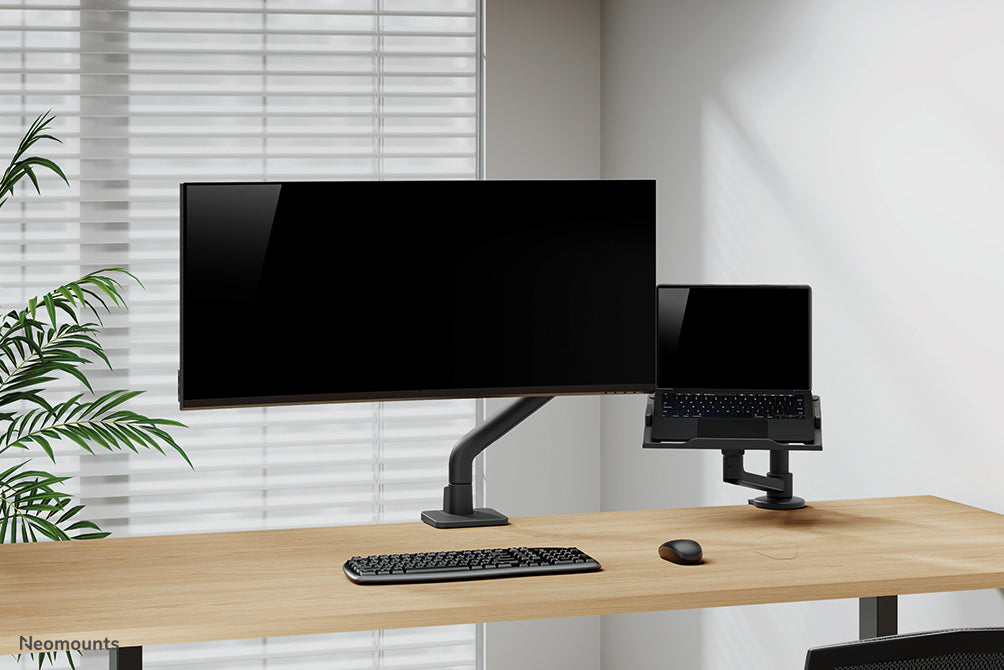 Neomounts DS70S-950BL1 Monitorarm 17-49" - Gasfeder - Topfix - 180°-Stopp