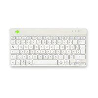R-Go Tools Ergonomische Tastatur R-Go Compact Break, kompakte Tastatur mit Pausensoftware, QWERTZ (DE), Bluetooth, Weiß