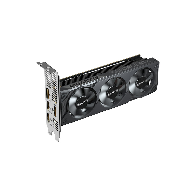 GIGABYTE GeForce RTX 5050 OC Low Profile 8G Grafikkarte - 8GB GDDR6, 128bit, PCI-E 5.0, 2587MHz Kerntakt, 2 x DP, 2 x HDMI, NVIDIA DLSS 4, GV-N5050OC-8GL