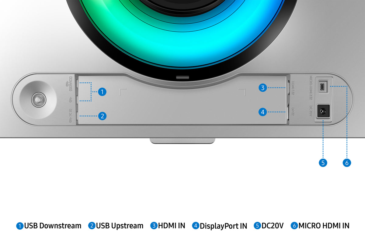 Samsung G93SC Computerbildschirm 124,5 cm (49") 5120 x 1440 Pixel Dual QHD OLED Silber