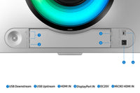 Samsung G93SC Computerbildschirm 124,5 cm (49") 5120 x 1440 Pixel Dual QHD OLED Silber