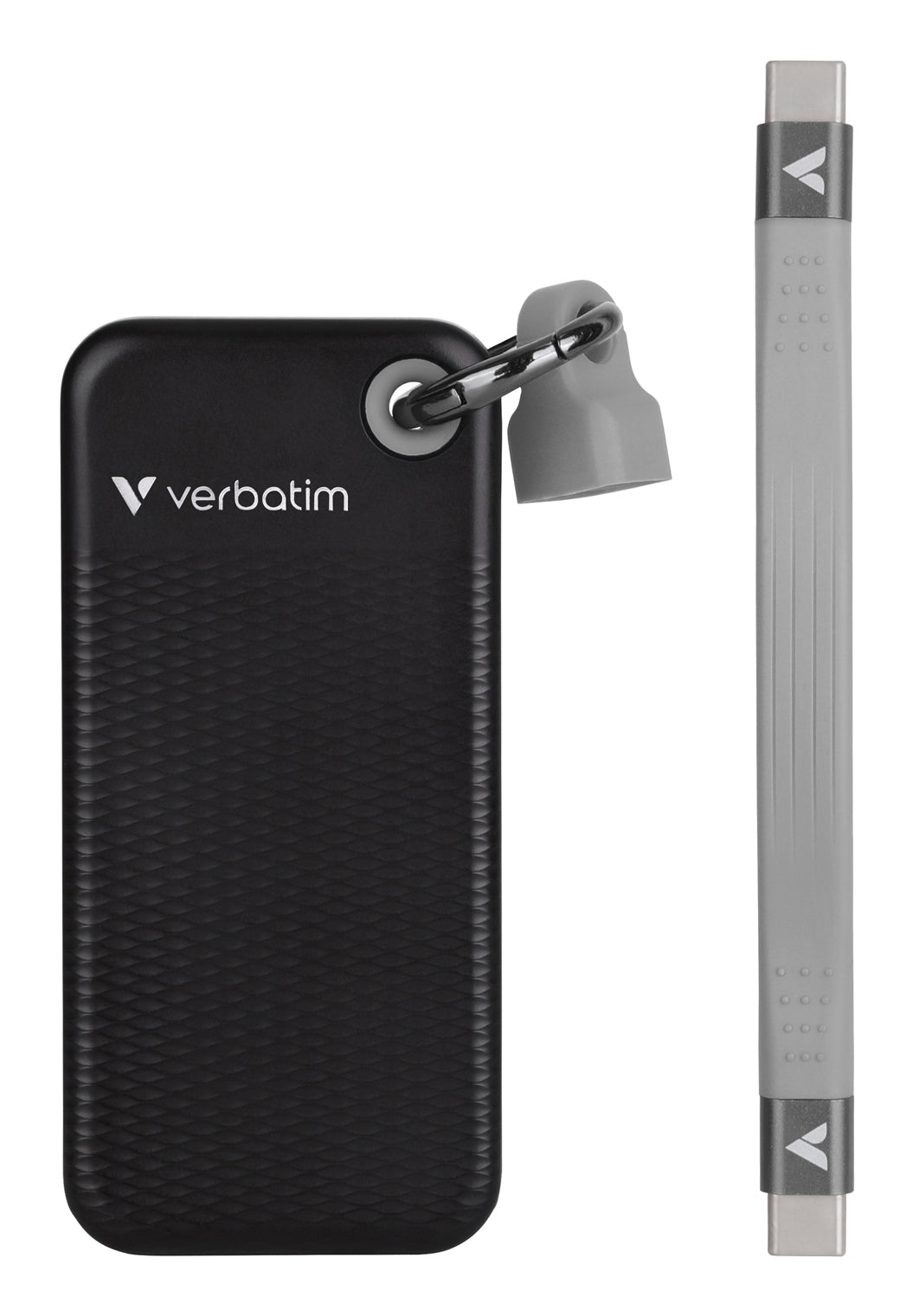 Verbatim Pocket SSD Schlüsselanhänger mit Kabelbefestigung - 128GB Schwarz/Orange