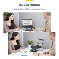 StarTech.com Ergonomischer Höhenverstellbarer Laptopständer, Dreh-Neigbarer Computerständer, Tragbare Laptophalterung-Notebookständer, bis 5kg, Aluminium Konstruktion