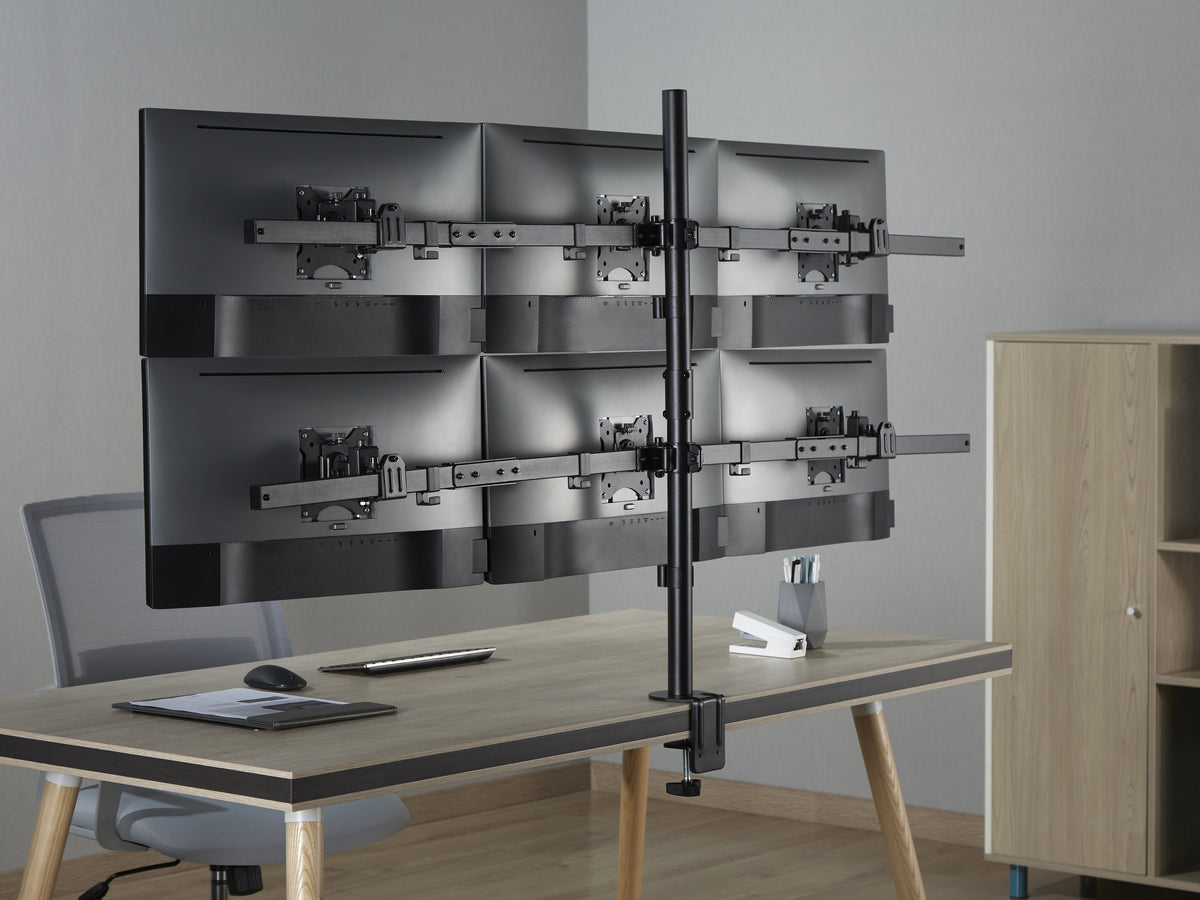 Equip 17"-32" Schwenkbare 6-Monitor-Schreibtischhalterung