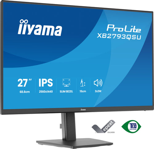 iiyama ProLite XB2793QSU-B1 Computerbildschirm 68,6 cm (27") 2560 x 1440 Pixel Quad HD LED Schwarz