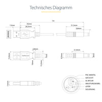 StarTech.com USB 2.0 auf Hohlstecker Typ N Kabel - USB A DC 5V 5,5mm Stecker 1m
