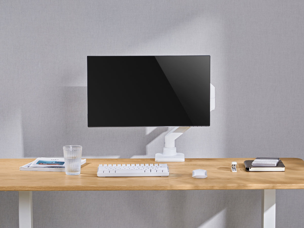 Equip 17"-49" Schwerlast-Monitor-Schreibtischhalterung, Weiß