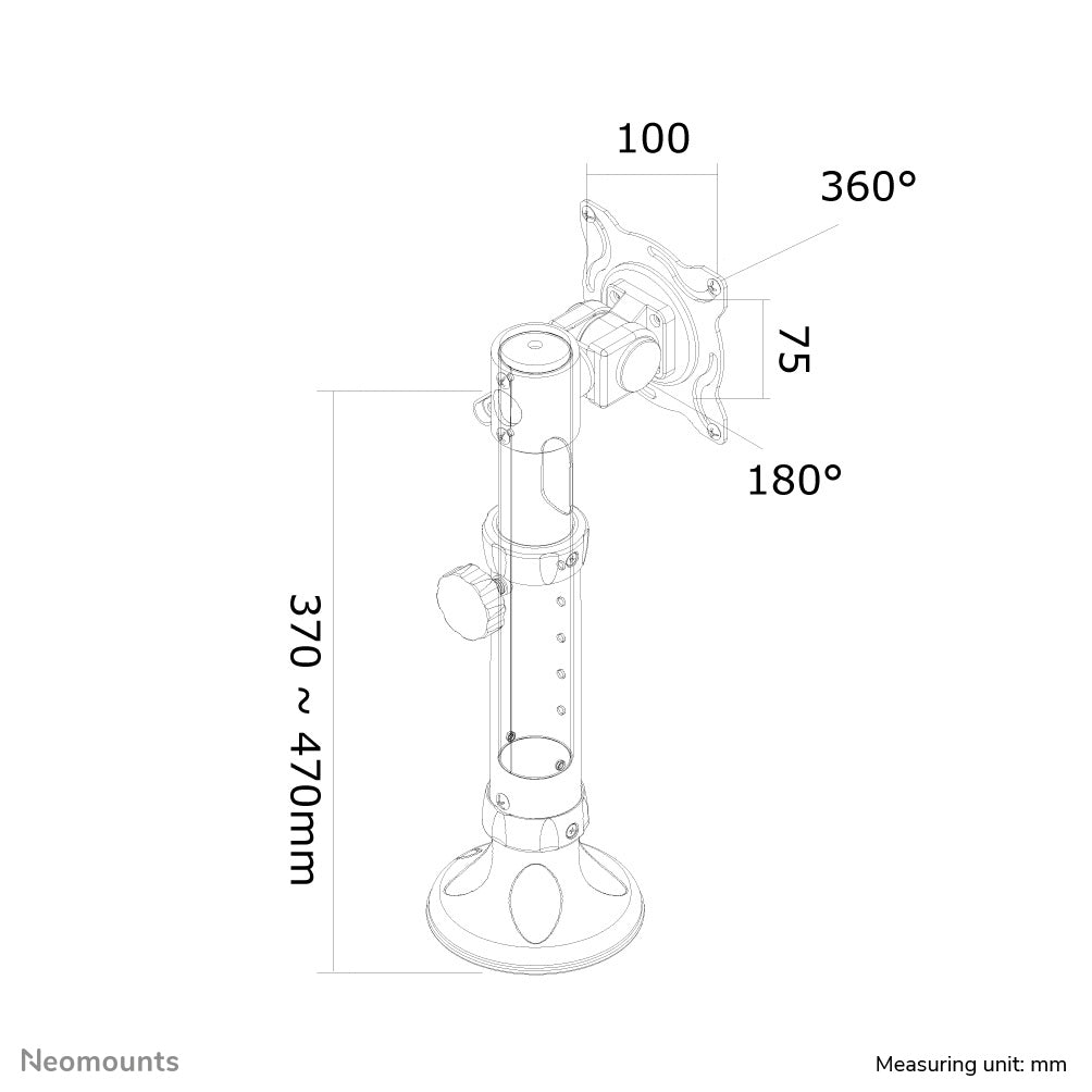 Neomounts FPMA-D025SILVER Monitorarm 10-30" - neigbar