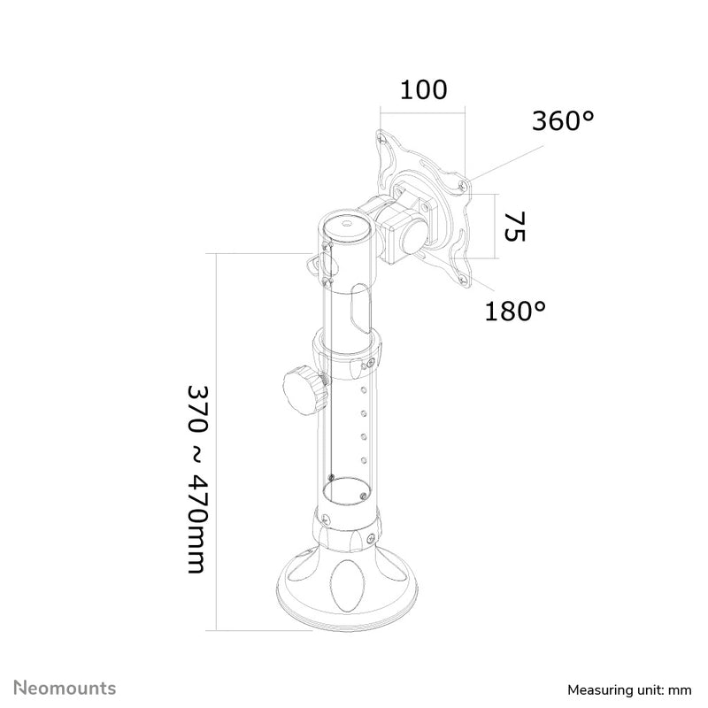Neomounts FPMA-D025SILVER Monitorarm 10-30" - neigbar