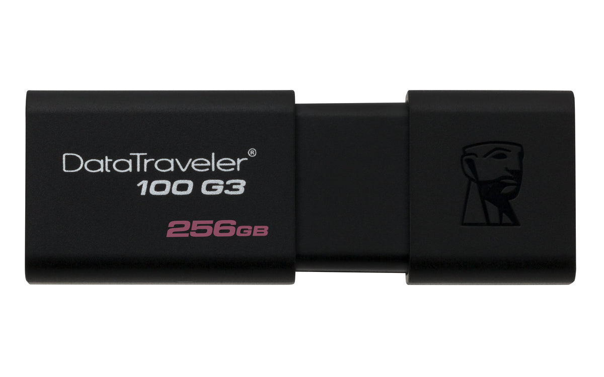 Kingston Technology DataTraveler 100 G3 USB-Stick 256 GB USB Typ-A 3.2 Gen 1 (3.1 Gen 1) Schwarz