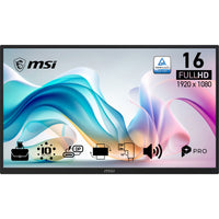 MSI PRO MP161E6T Computerbildschirm 39,6 cm (15.6") 1920 x 1080 Pixel VGA OLED Touchscreen Schwarz