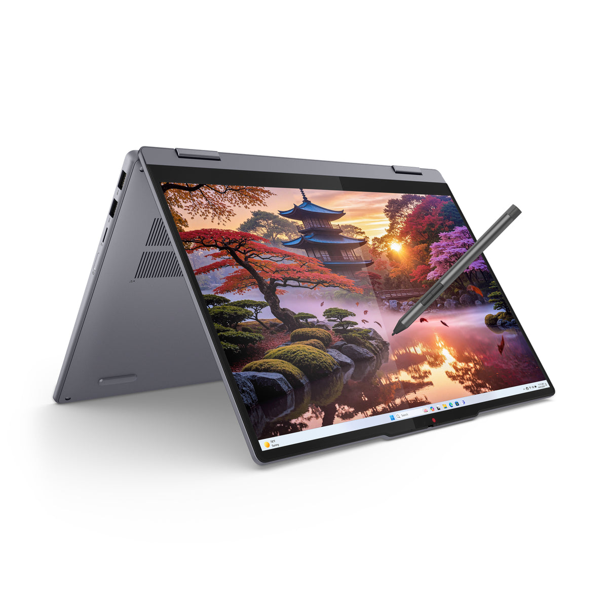 Lenovo IdeaPad 5 2-in-1 14AKP10 Copilot+ PC AMD Ryzen AI 7 350 Hybrid (2-in-1) 35,6 cm (14") Touchscreen WUXGA 16 GB LPDDR5x-SDRAM 512 GB SSD Wi-Fi 7 (802.11be) Windows 11 Home Deutsch Grau