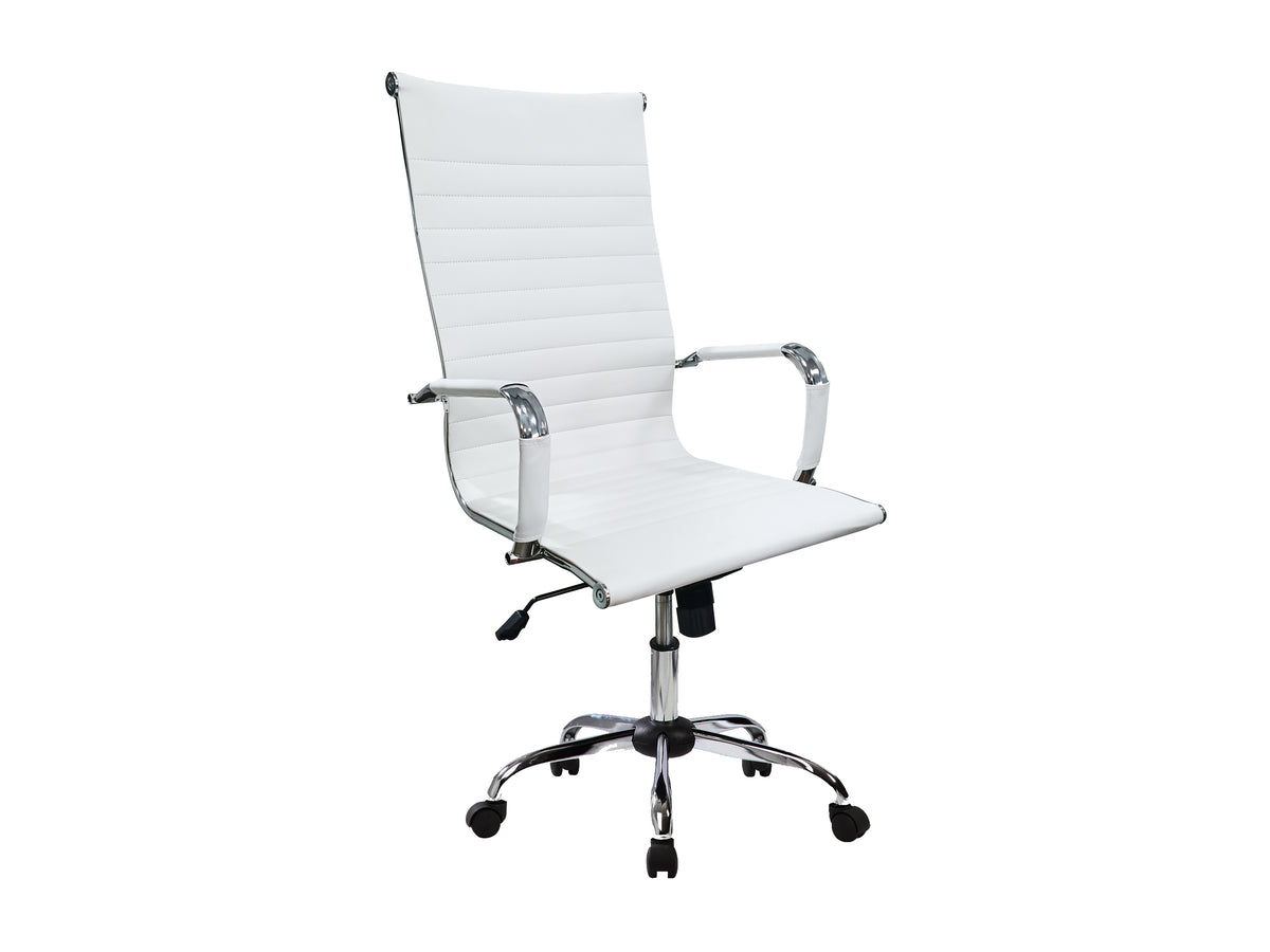 Equip Bürostuhl, Rippenpolster, Hochlehner, weiß
