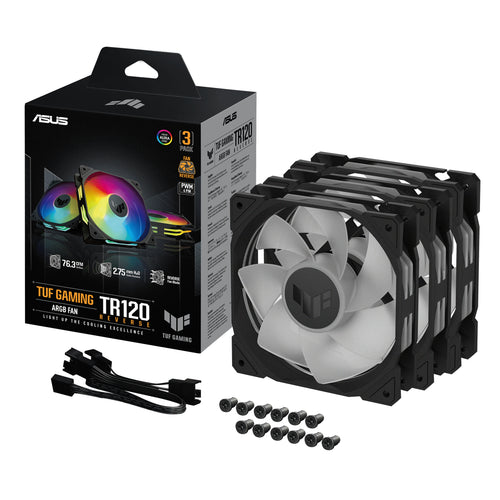 120mm ASUS TUF GAMING TR120 ARGB 3x Gehäuselüfter Reverse schwarz, 120 mm, PWM