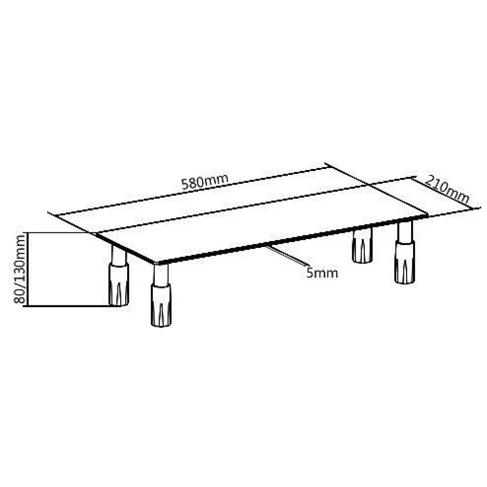 Techly ICA-MS 461E Flachbildschirm-Tischhalterung 81,3 cm (32") Tisch/Bank Transparent