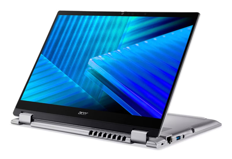 Acer TravelMate TMP414RN-55-TCO-586Y Intel Core Ultra 5 225U Hybrid (2-in-1) 35,6 cm (14") Touchscreen Full HD+ 8 GB DDR5-SDRAM 256 GB SSD Wi-Fi 7 (802.11be) Windows 11 Home Blau