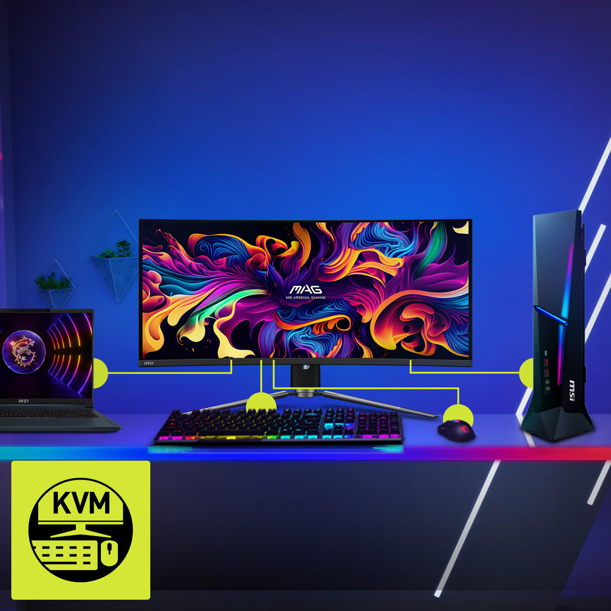 MSI MAG 341CQPDE QD-OLED Computerbildschirm 86,4 cm (34") 3440 x 1440 Pixel UltraWide Quad HD Schwarz