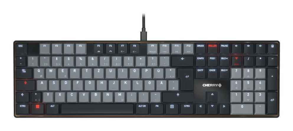 CHERRY KC 500 MX LP Tastatur Heimbüro USB QWERTY US Englisch Schwarz