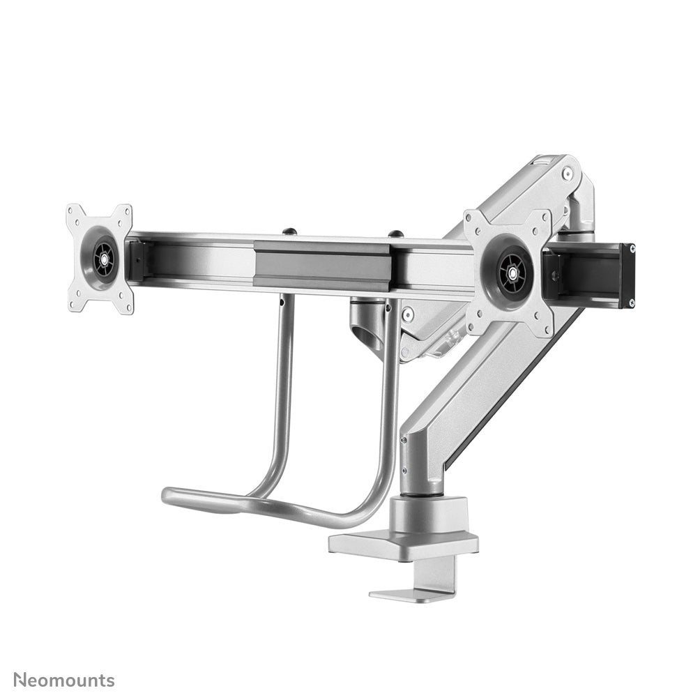 Neomounts NM-D775DXSILVER Monitorarm 10-32" - Gasfeder - Topfix - 180°-Stopp