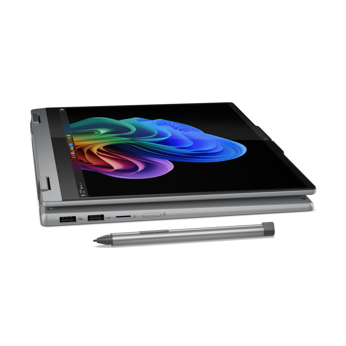 Lenovo IdeaPad 5 2-in-1 14Q8X9 Copilot+ PC Snapdragon X1P-42-100 Hybrid (2-in-1) 35,6 cm (14") Touchscreen WUXGA 24 GB LPDDR5x-SDRAM 1 TB SSD Wi-Fi 7 (802.11be) Windows 11 Home Grau Deutsch