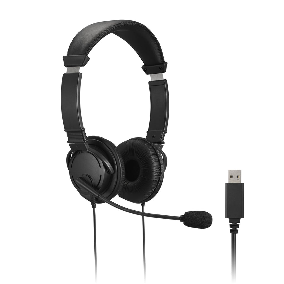 Kensington Classic USB-A Headset with Microphone and Volume Control
