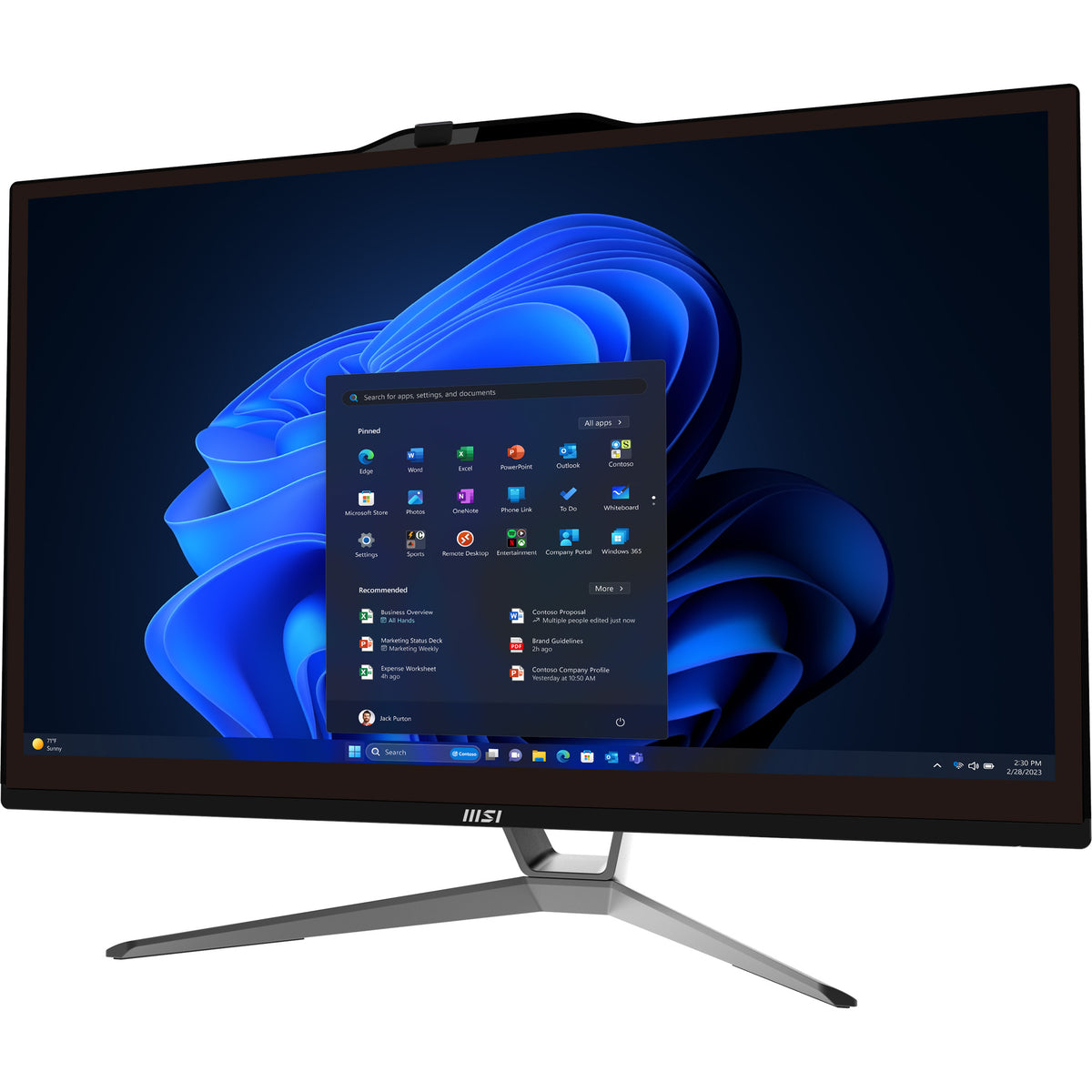 MSI Pro AP222T 14M-428FR Intel® Core™ i5 i5-14400 54,6 cm (21.5") 1920 x 1080 Pixel Touchscreen All-in-One-PC 8 GB DDR4-SDRAM 500 GB SSD Windows 11 Pro Wi-Fi 6E (802.11ax) Schwarz
