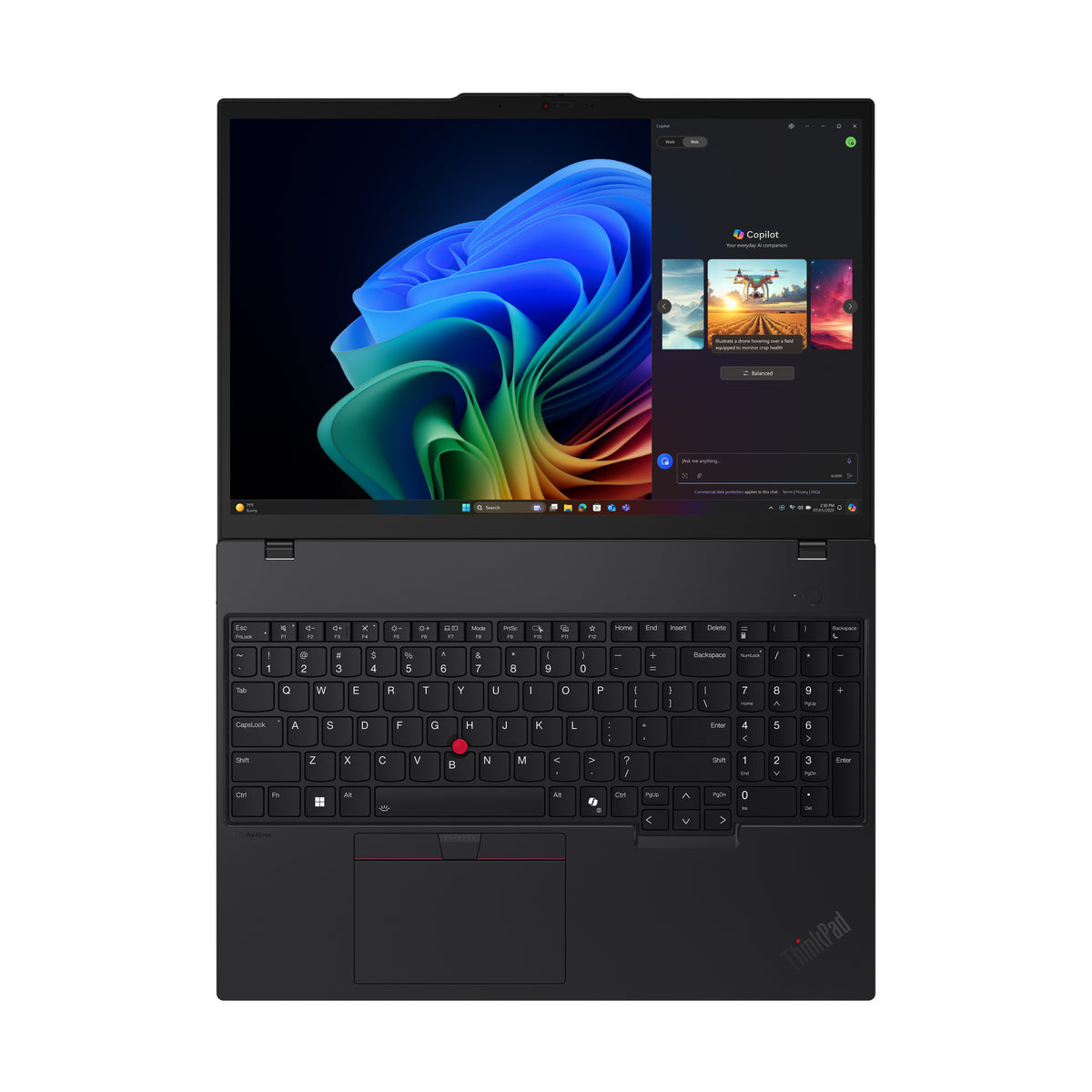 Lenovo ThinkPad T16 Gen 4 (AMD) Copilot+ PC AMD Ryzen AI 7 350 Laptop 40,6 cm (16") WUXGA 32 GB DDR5-SDRAM 1 TB SSD Wi-Fi 7 (802.11be) Windows 11 Pro Schwarz Schweiz