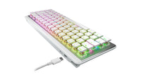 Turtle Beach Vulcan II Mini Air – Optisch-mechanische kabellose Gaming-Tastatur (65%), anpassbare RGB-Beleuchtung, abnehmbares Kabel, Smart Keys, Aluminiumplatte – Weiß