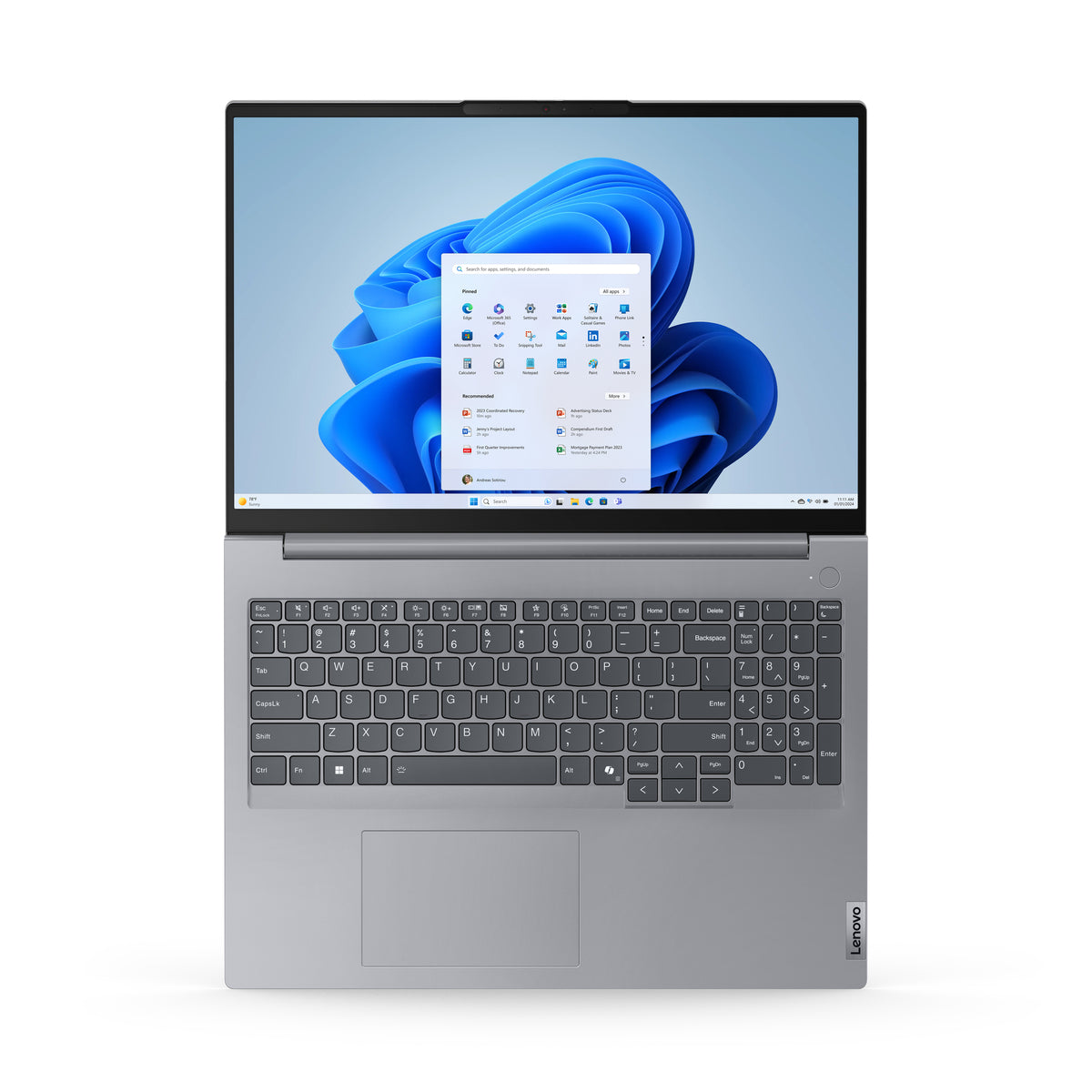 Lenovo ThinkBook 16 G7 ARP AMD Ryzen™ 5 7535HS Laptop 40,6 cm (16") WUXGA 32 GB DDR5-SDRAM 1 TB SSD Wi-Fi 6E (802.11ax) Windows 11 Pro Deutsch Grau