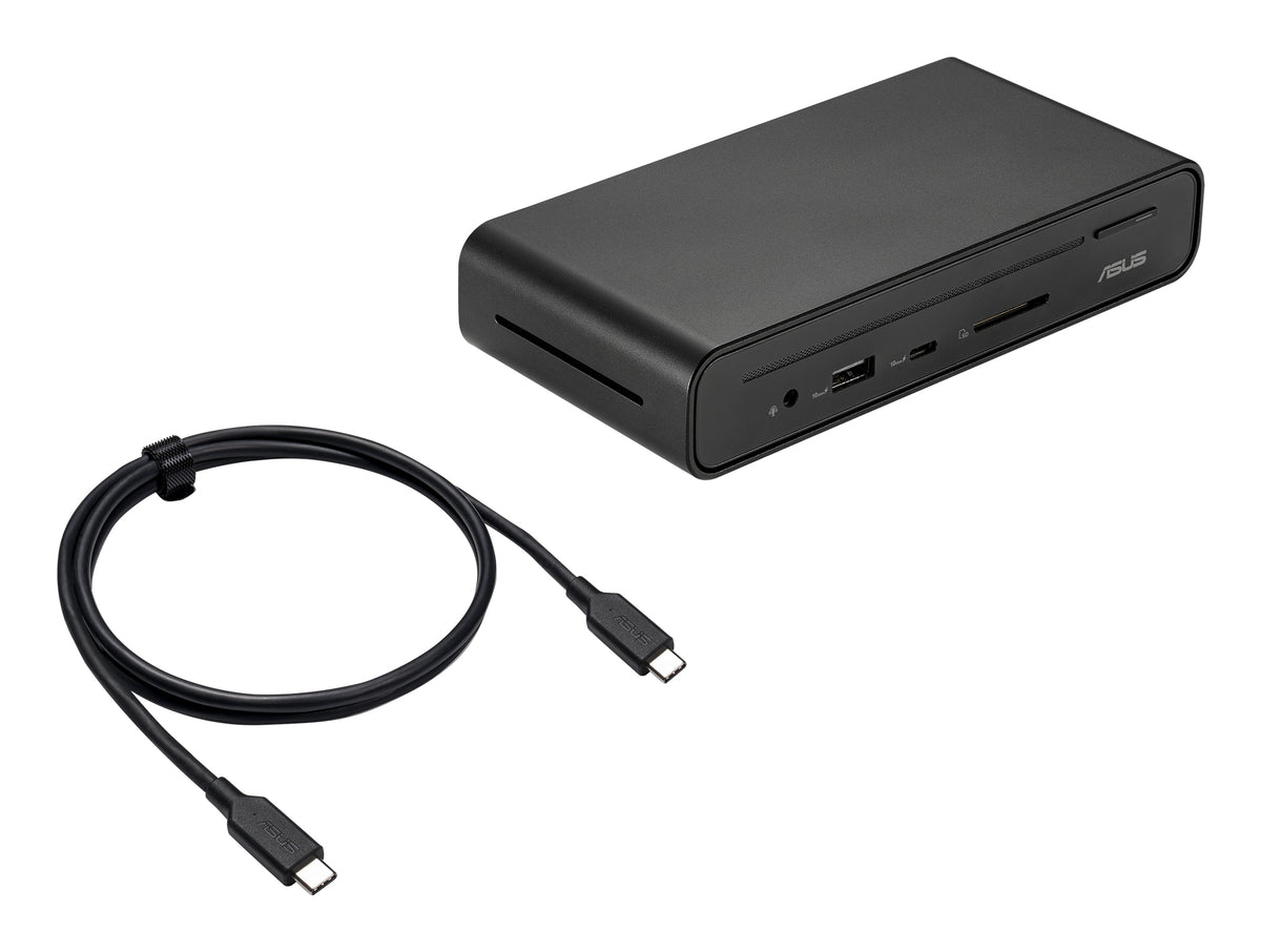 ASUS Triple Display USB-C Dock Duo DC301 Kabelgebunden Schwarz
