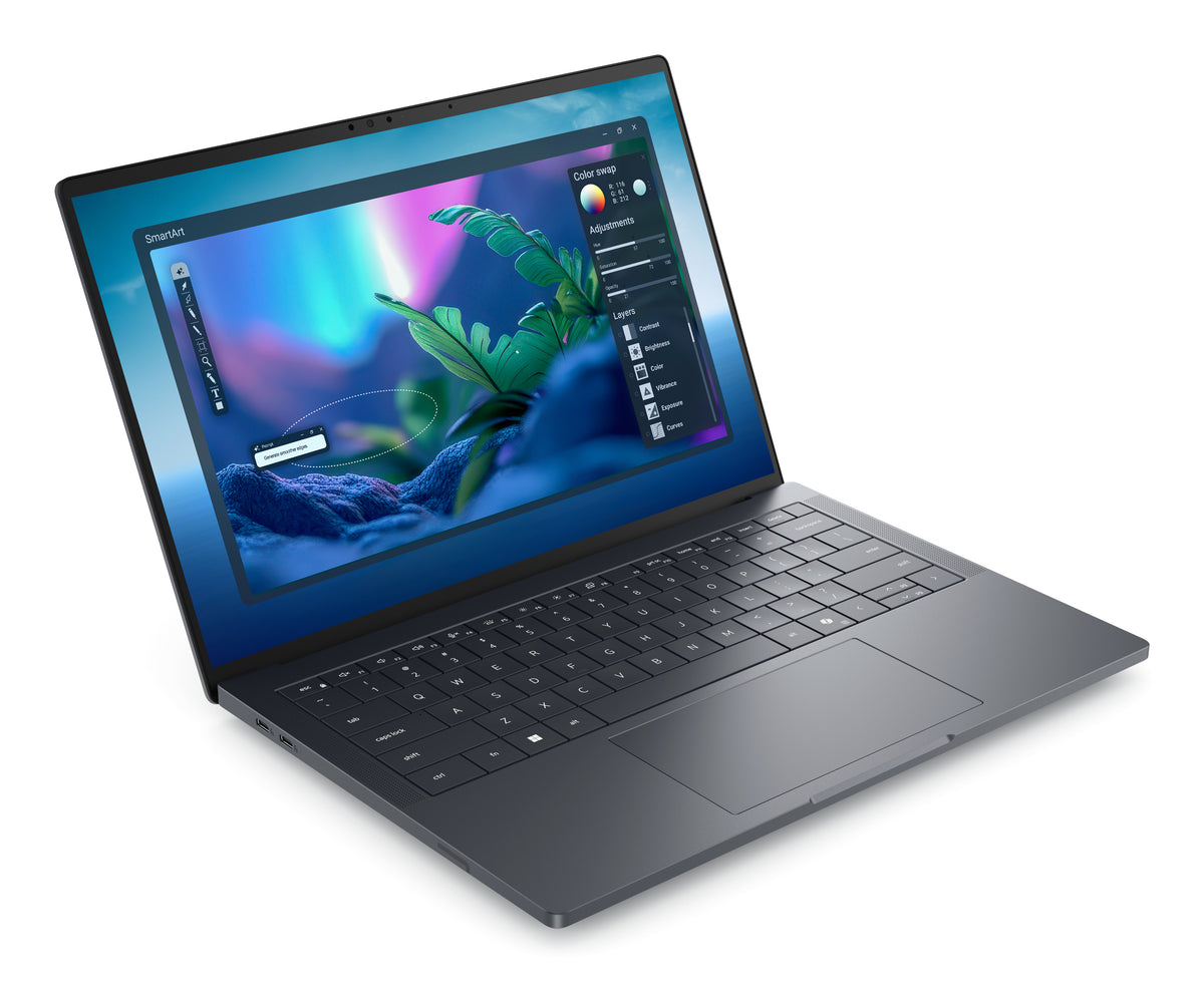 DELL Pro Max 14 Premium MA14250 Intel Core Ultra 7 265H Laptop 35,6 cm (14") Full HD+ 32 GB LPDDR5x-SDRAM 1 TB SSD NVIDIA RTX PRO 1000 Blackwell Wi-Fi 7 (802.11be) Windows 11 Pro Schwarz Deutsch