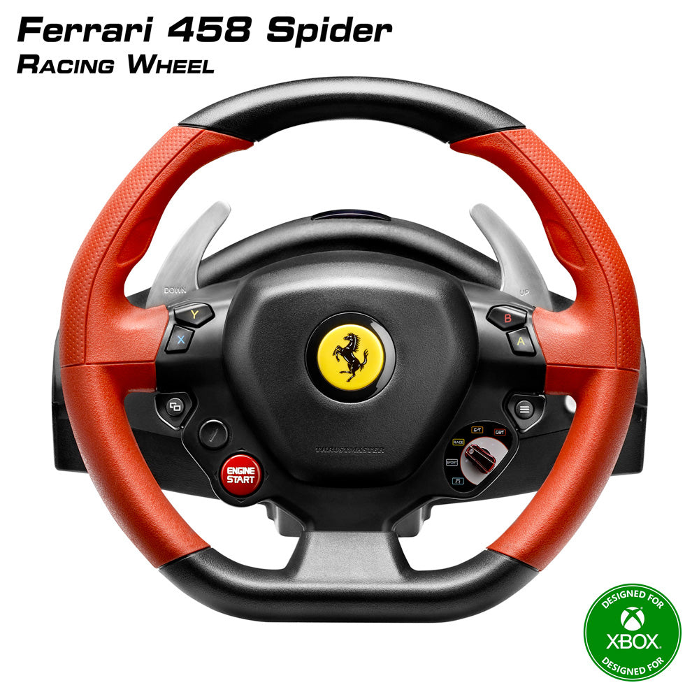 Thrustmaster Ferrari 458 Spider Schwarz, Rot USB Lenkrad + Pedale Xbox One