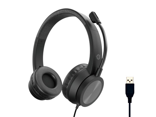 Conceptronic POLONA05B Stereo-USB-Headset, Geräuschreduzierendes Mikrofon