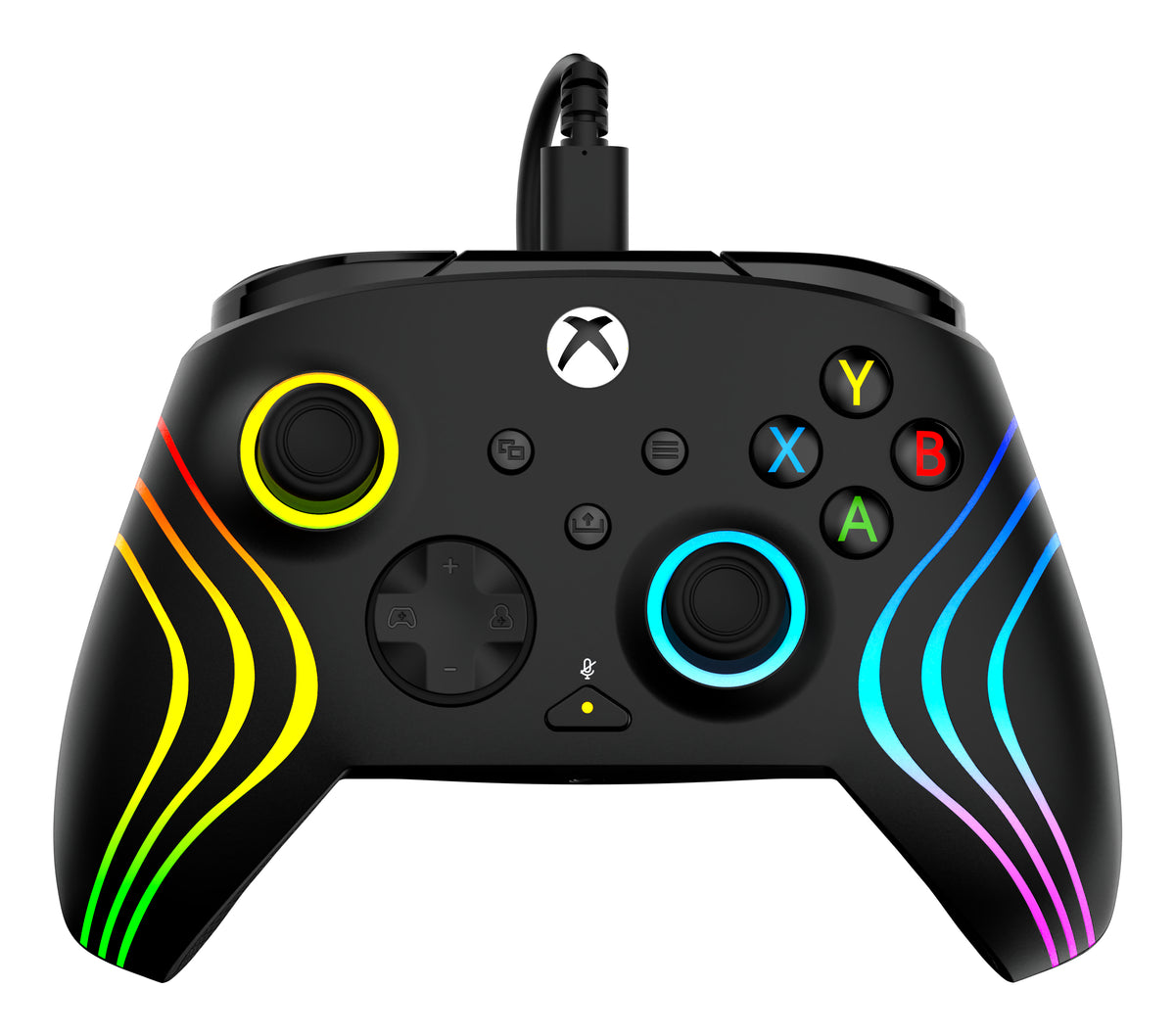 Turtle Beach Afterglow Wave Controller Schwarz Wired RGB Gaming Controller – Lizenziert für Xbox Series X oder S, Xbox One und Windows