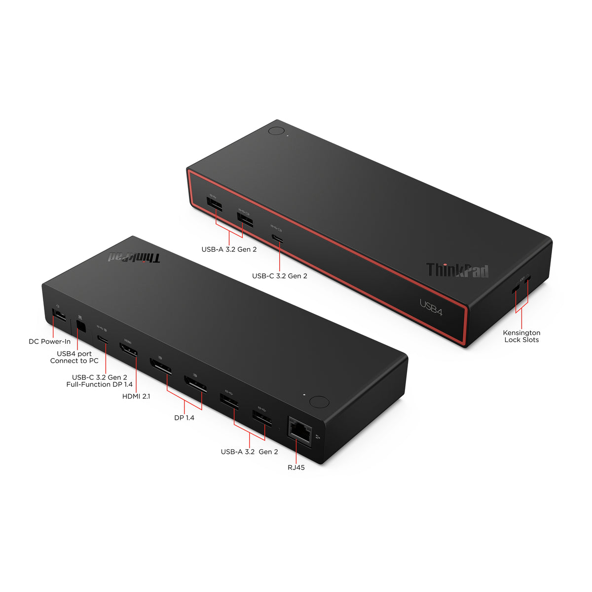 Lenovo ThinkPad USB4 Dock 5000 (with 135W Adapter) Kabelgebunden Schwarz