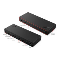 Lenovo ThinkPad USB4 Dock 5000 (with 135W Adapter) Kabelgebunden Schwarz