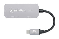 Manhattan 130707 laptop-dockingstation & portreplikator Kabelgebunden USB 3.2 Gen 1 (3.1 Gen 1) Type-C Aluminium
