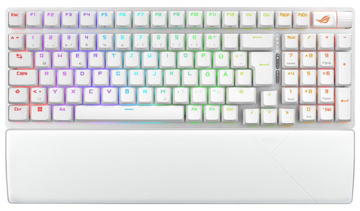 ASUS ROG Strix Scope II 96 Wireless Tastatur Gaming USB + RF Wireless + Bluetooth QWERTZ Deutsch Weiß
