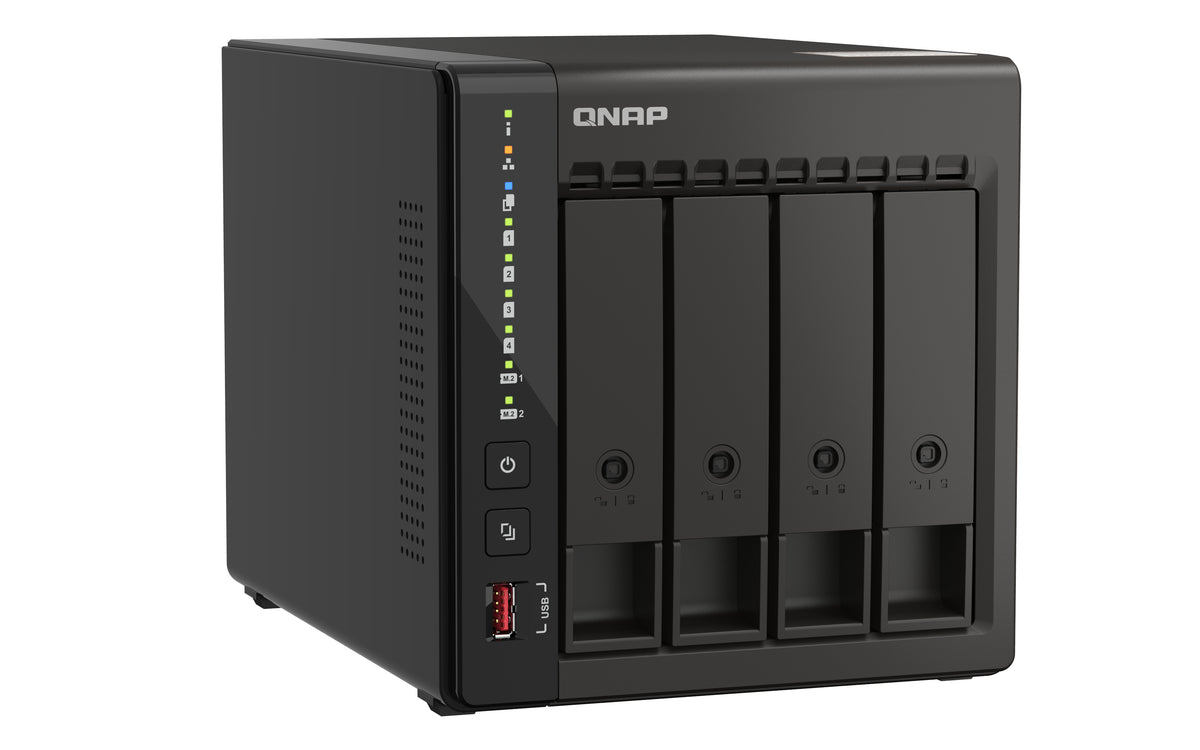 QNAP QVP-41C NAS & Speicherserver Tower Intel® Celeron® J6412 8 GB DDR4 0 TB Schwarz