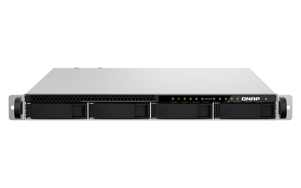 QNAP TS-h987XU-RP NAS Rack (1U) Intel Xeon E E-2334 16 GB DDR4 QuTS hero Schwarz, Silber