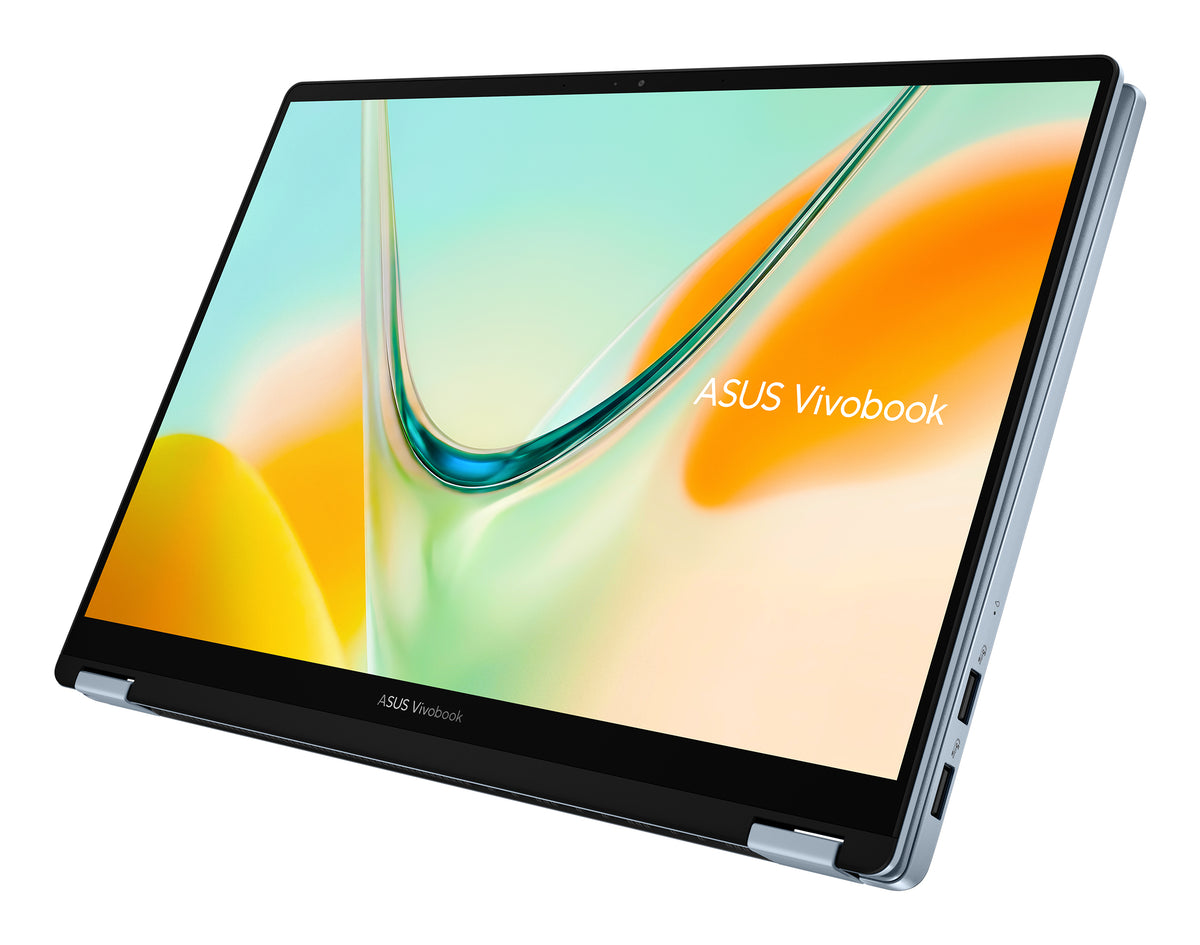 ASUS Vivobook S14 Flip TP5408QA-U2114W Copilot+ PC Snapdragon X1-26-100 Hybrid (2-in-1) 35,6 cm (14") Touchscreen WUXGA 16 GB LPDDR5x-SDRAM 512 GB SSD Wi-Fi 6E (802.11ax) Windows 11 Home Blau