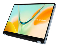 ASUS Vivobook S14 Flip TP5408QA-U2114W Copilot+ PC Snapdragon X1-26-100 Hybrid (2-in-1) 35,6 cm (14") Touchscreen WUXGA 16 GB LPDDR5x-SDRAM 512 GB SSD Wi-Fi 6E (802.11ax) Windows 11 Home Blau