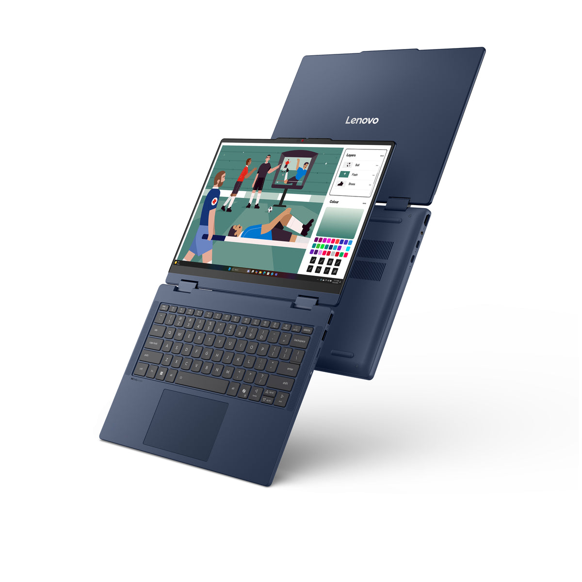 Lenovo IdeaPad 5 2-in-1 14IPH11 Copilot+ PC Intel Core Ultra 7 355 Hybrid (2-in-1) 35,6 cm (14") Touchscreen WUXGA 16 GB DDR5-SDRAM 512 GB SSD Wi-Fi 7 (802.11be) Windows 11 Home Deutsch Blau