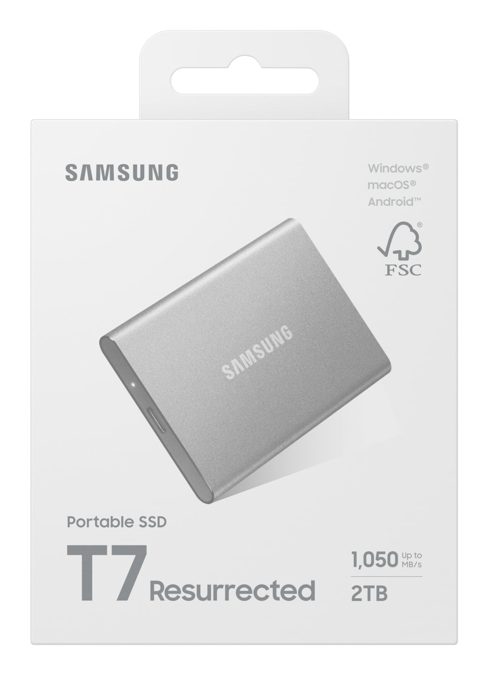 Samsung MU-PD2T0G/WW Externes Solid State Drive 2 TB USB Typ-C 3.2 Gen 2 (3.1 Gen 2) Silber
